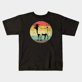 Vintage Sunset Goat Kids T-Shirt